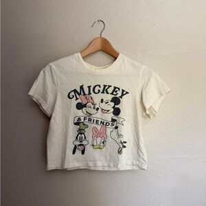 Disney Mickey & Friends Cream Crop Top